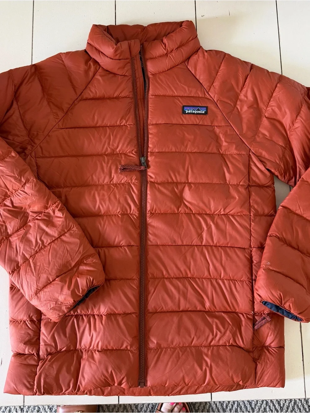 Patagonia Kids Rust Orange Quilted Puffer Jacket